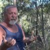 Uncle Dennis Foley at site of Uncle Willie's shack on Coal and Candle Creek, 2014